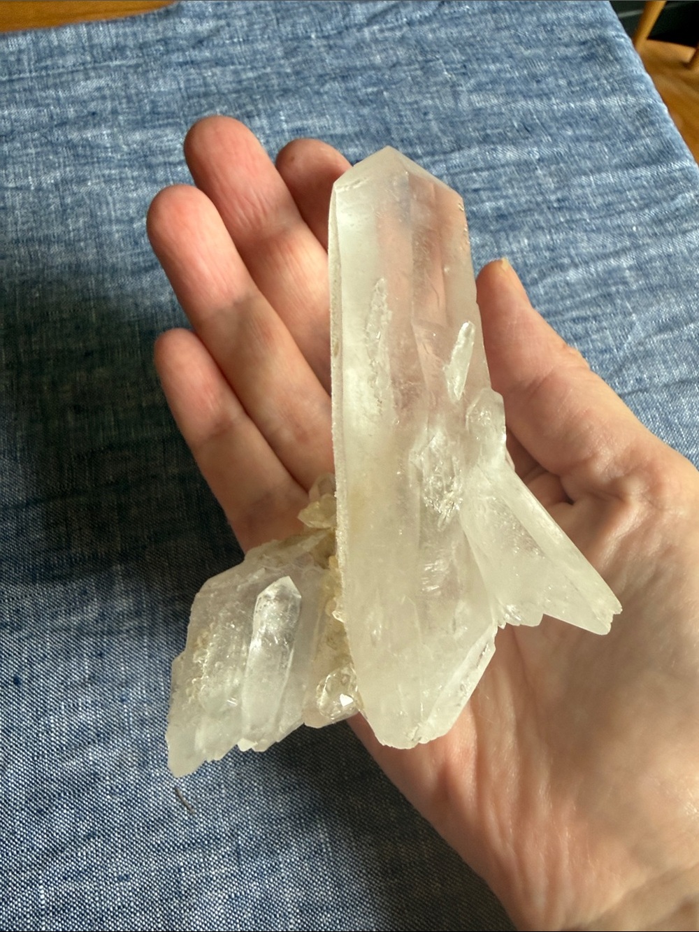 Reiki Infused Raw Lemurian Seed Quartz Crystal Cluster Specimen 4”